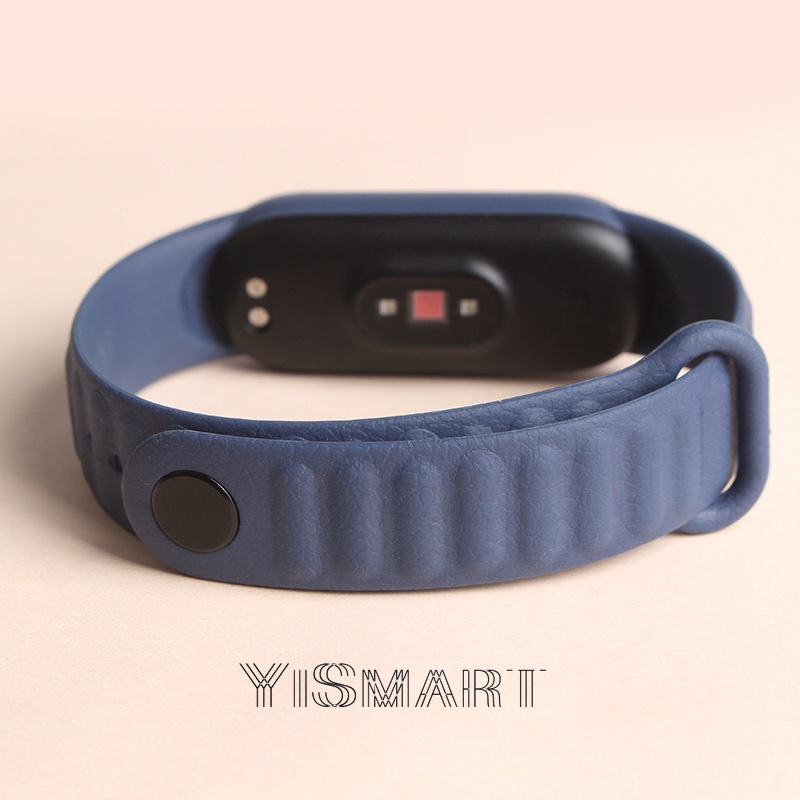Dây đeo cho xiaomi mi band 7 6 5 nfc giả da silicone vòng đeo tay miband5 thay thế mi band 5 6 7 dây đeo thể thao