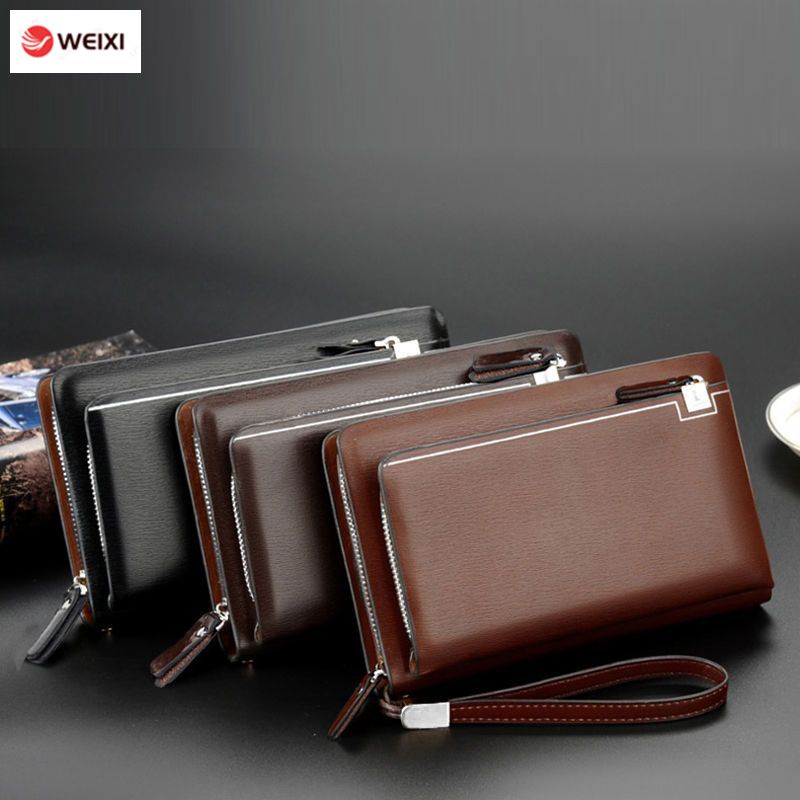 Ví nam dài cầm tay Ví Da Mềm Chống Thấm Nước Có Khóa Kéo Thời Trang Cho Nam ví cầm tay nam