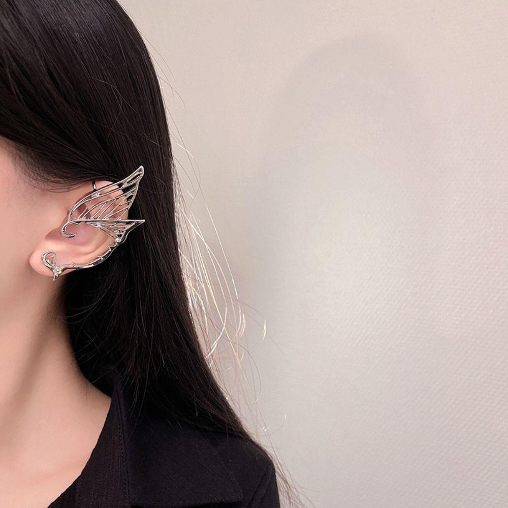 Khuyên Tai Dạng Kẹp Một Bên Tai Yêu Tinh augustus Phong Cách Hàn Quốc Cá Tính Chống Cổ Tay Màu Sắc Thời Trang Dành Cho Nữ