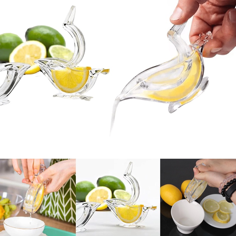 Hướng dẫn sử dụng kẹp chanh máy ép trái cây trong suốt hình dạng chim cá máy ép cam quýt máy ép cam cầm tay máy ép cam tiện ích nhà bếp