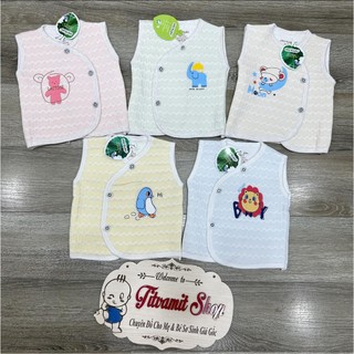 Áo gile hnkids vải trần bông cho bé mặc thu đông