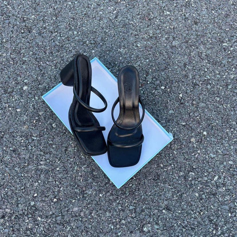 Giày cao gót 2 quai phồng đúp nhẹ cao 5 cm size 40-44