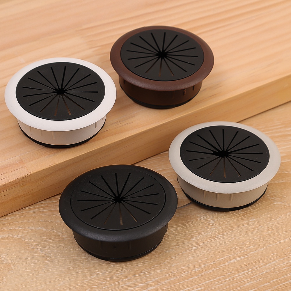 Bộ tổ chức cáp để bàn văn phòng / cáp dây grommet nắp lỗ ống gọn gàng cho máy tính bàn đường dây cổng ra cổng luồng hộp nắp / dây bàn 50mm nắp lỗ dây grommet