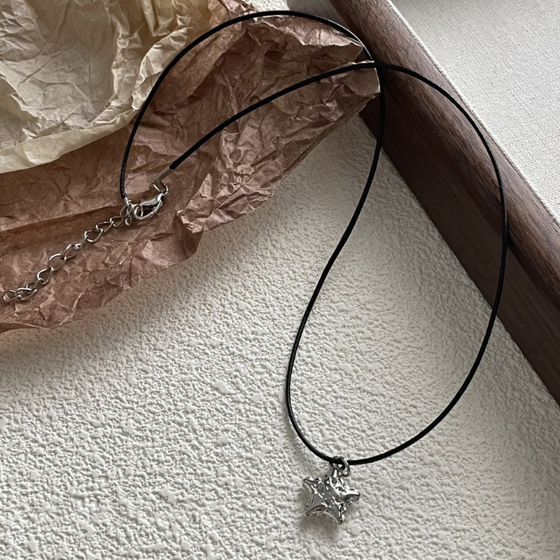 King hip hop xương đòn chuỗi trang sức ngôi sao choker vòng cổ thời trang ngôi sao năm cánh choker