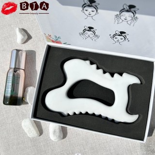 Bja gua sha board, face lift white gua sha scraper, ceramic body sculpting giảm bọng mắt body gua sha tools nam giới