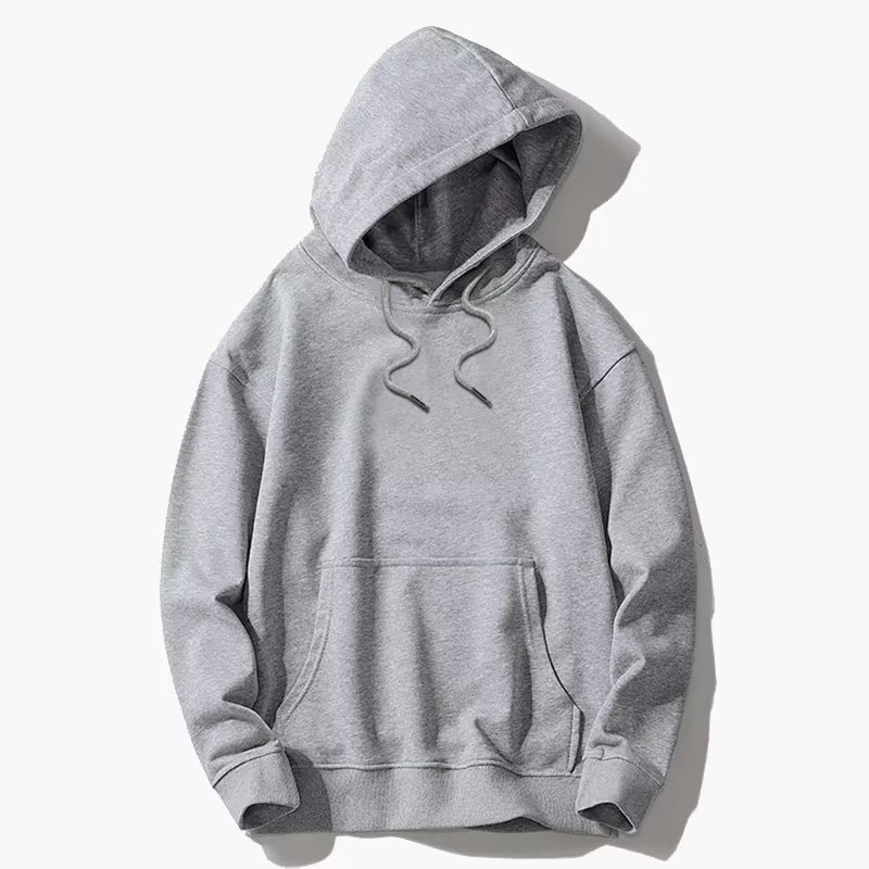 Áo hoodie Tay Dài Dáng Rộng Màu Trơn Phong Cách Hàn Quốc Thời Trang Cho Nam Giới Cỡ m-5xl