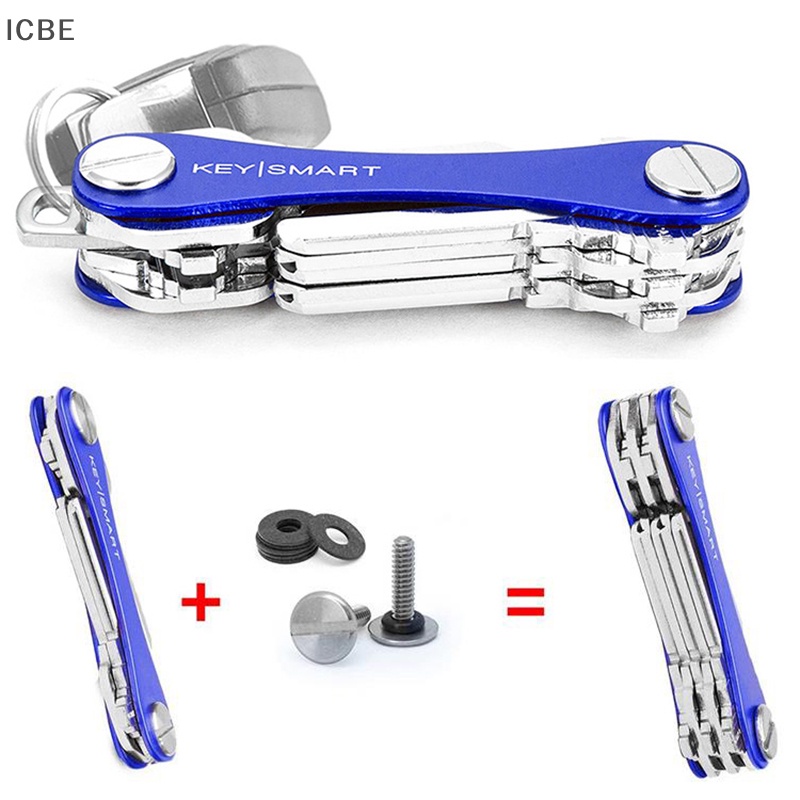 Ic 1pc keychain key kẹp chìa khóa kim loại lưu trữ thông minh diy keys holder keychain organizer vn