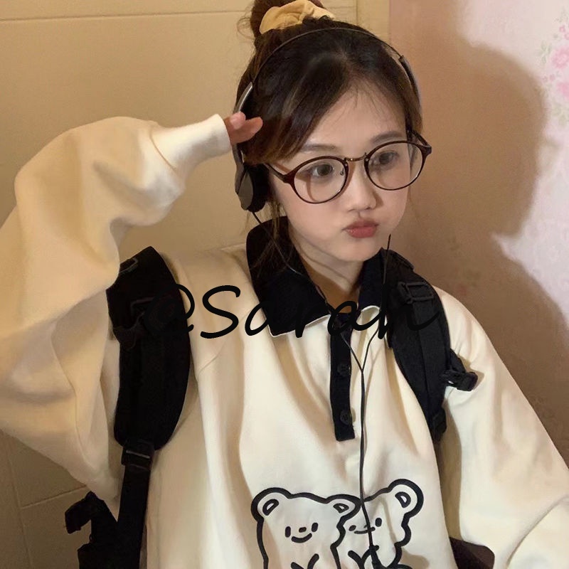 Sarah thun áo áo polo nữ Thời trang hàn quốc  High quality Beautiful Unique Thoải mái A23K070 36Z230909