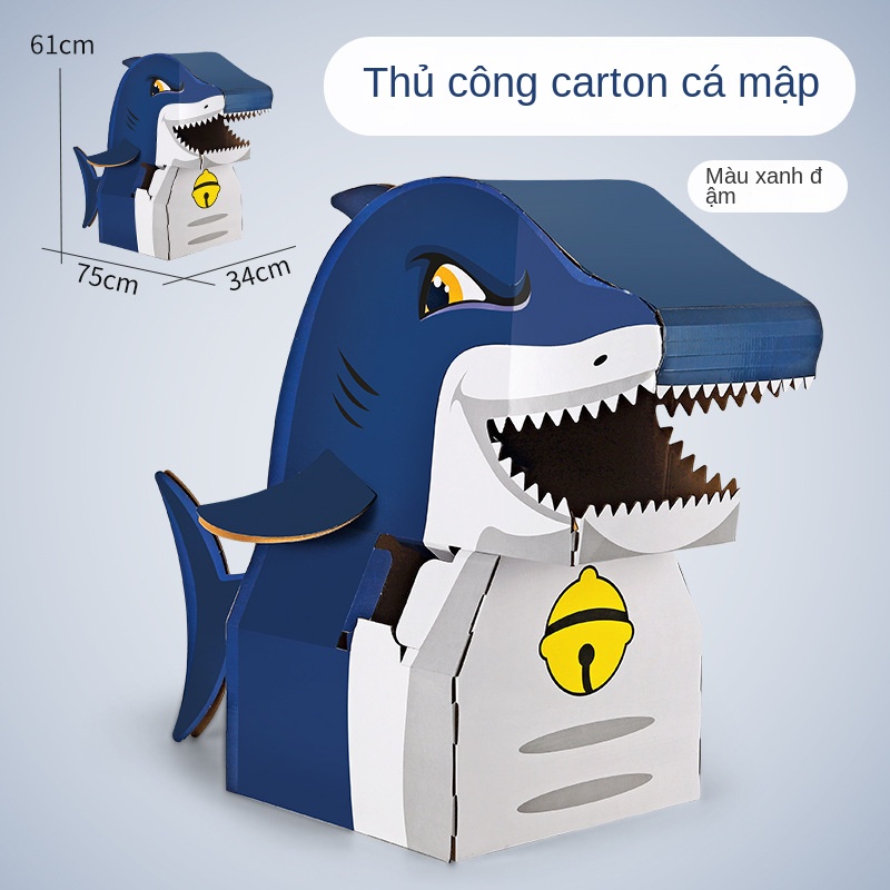 Mẫu giáo quà tặng trẻ em diy handmade wearable carton mô hình khủng long múa sư tử