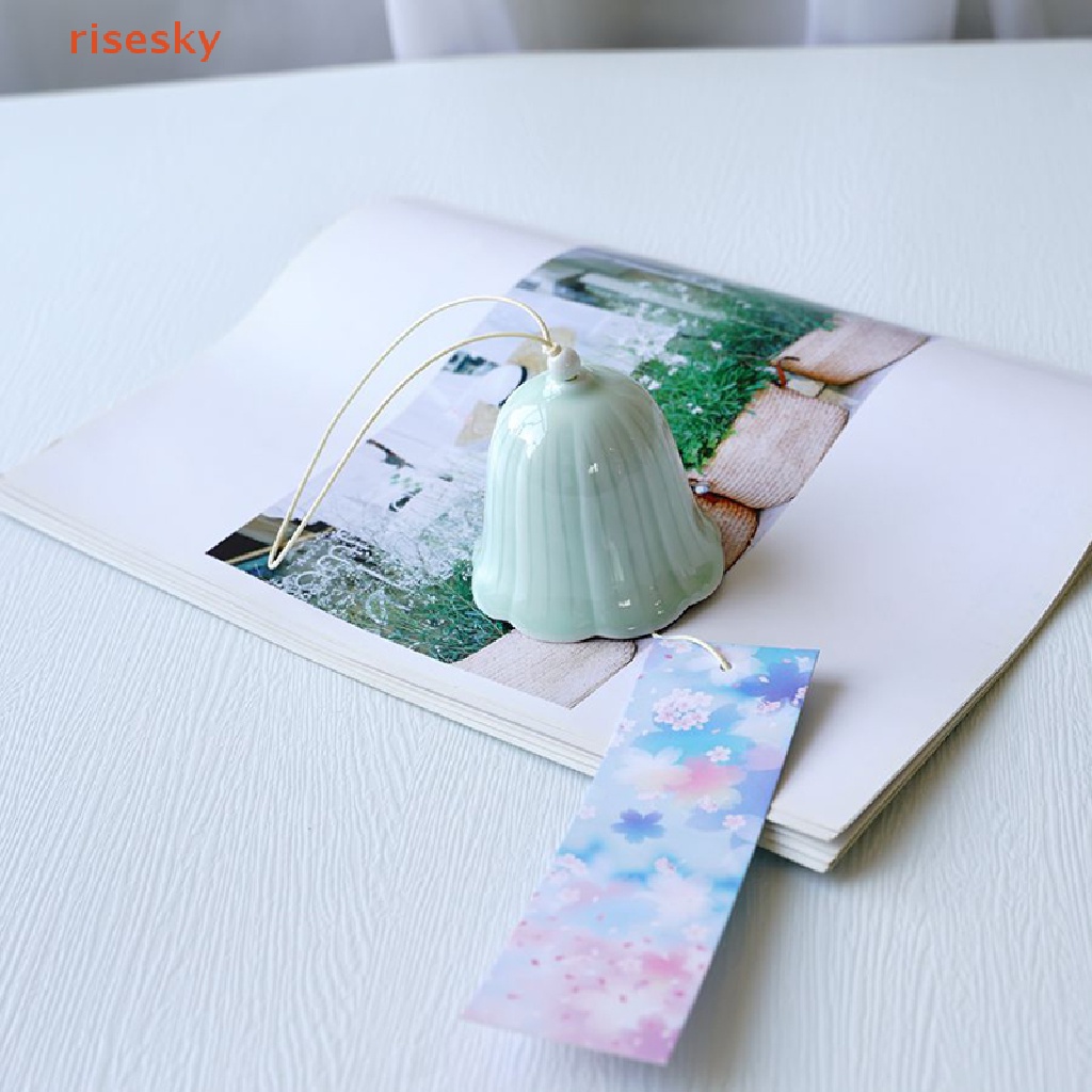 Chuông Gió Bằng Gốm Hình Hoa Tulip / Hoa Anh Đào Handmade Phong Cách Nhật Bản Treo Trang Trí Nhà Cửa / Sân Vườn