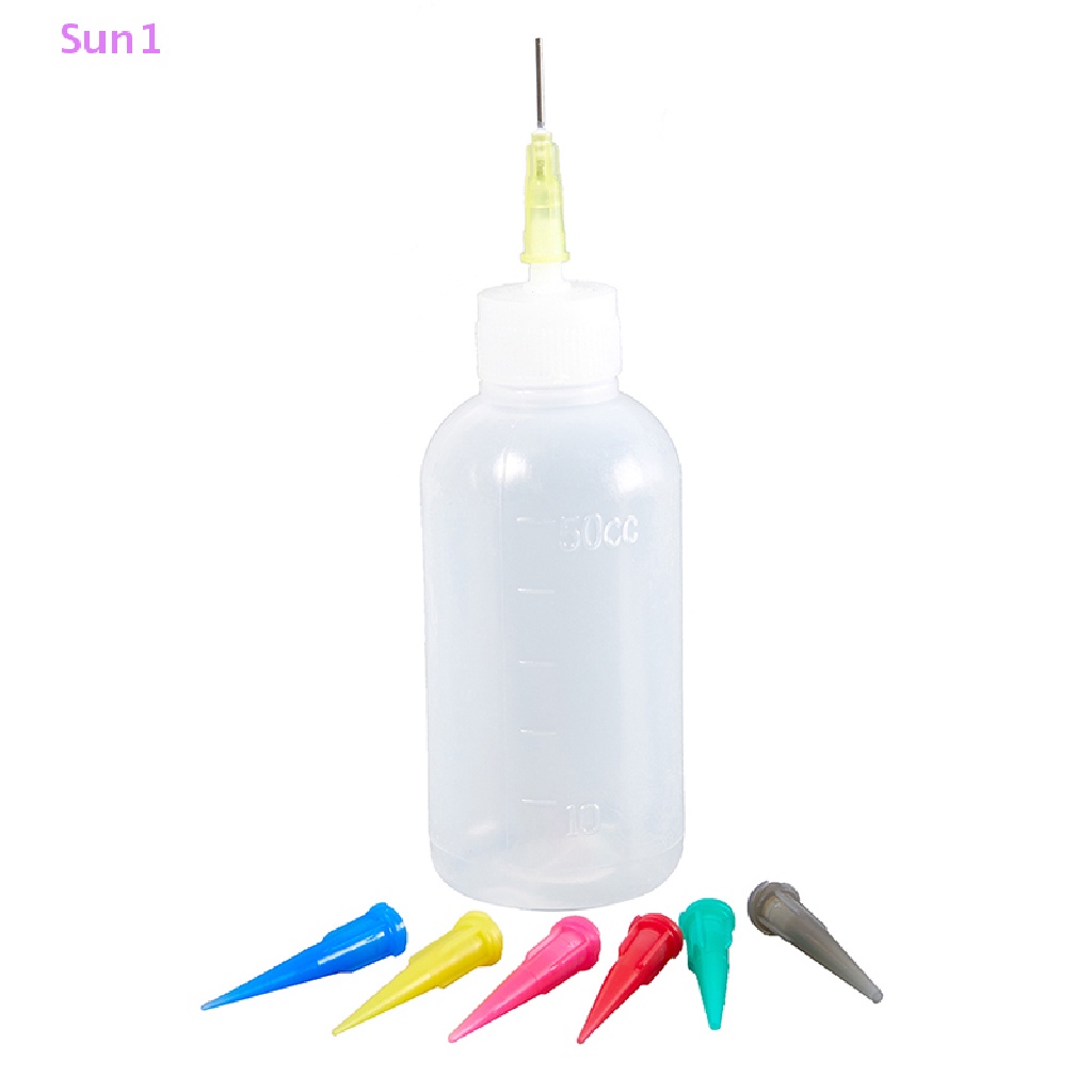 1 Chai Nhựa 50ml Đựng Mứt 7 Vòi Bắt Bông Kem Trang Trí Bánh Tiện Dụng