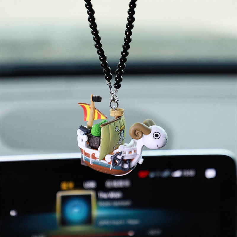 Automobile Hanging Ornament Thousand Sunny Rearview Mirror Car Interior Hanging Accessories Car Pendant Creative Cute Car Hanging Ornament Hanging Ornament GF8z
