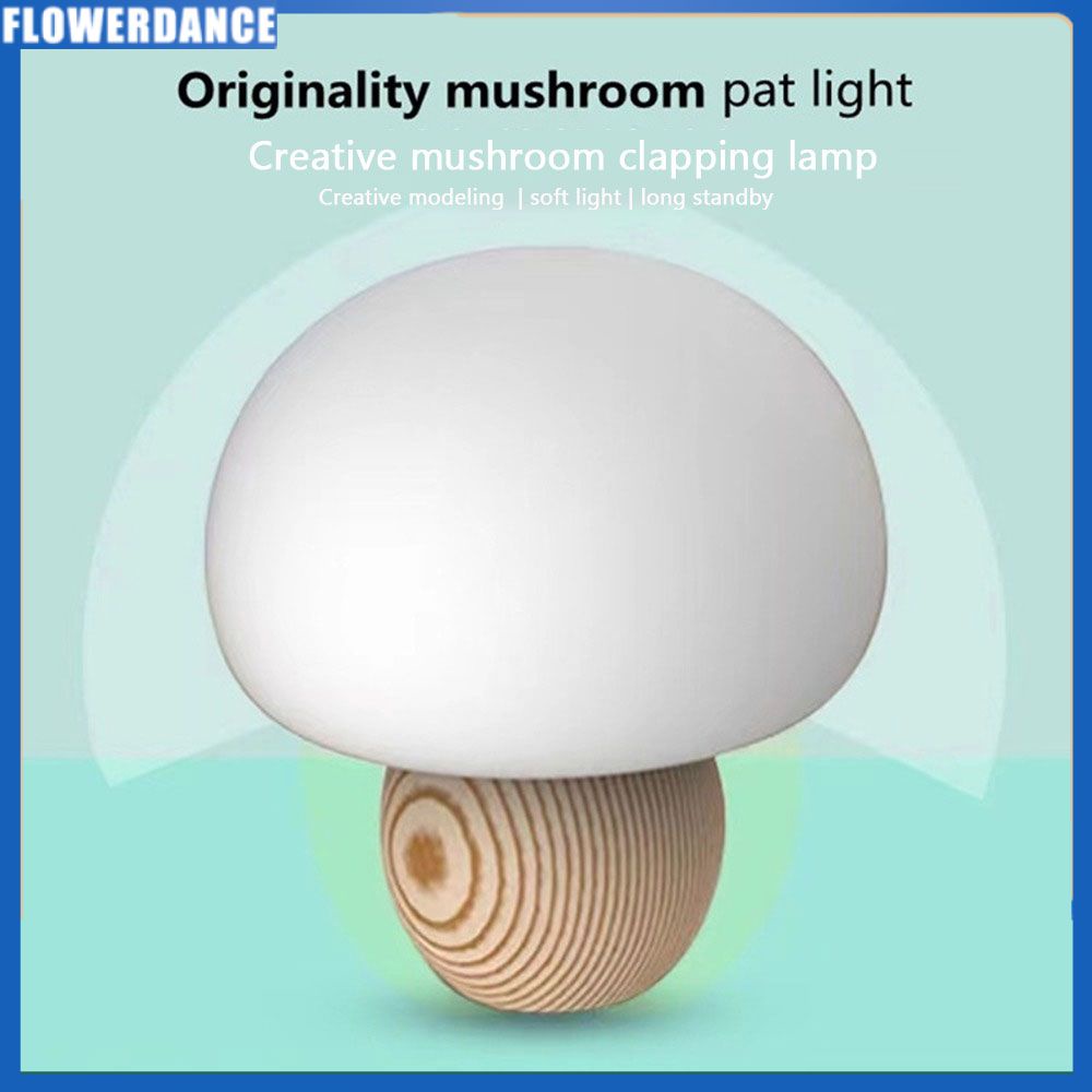 Đèn Ngủ Led Hình Nấm, Đèn Trang Trí Để Bàn Và Đầu Giường Trong Phòng Em Bé Cảm Biến Cảm Ứng Mềm Mại Đèn Ngủ Đầu Giường Cho Trẻ Em Quà Tặng Đồ Chơi Flowerdance