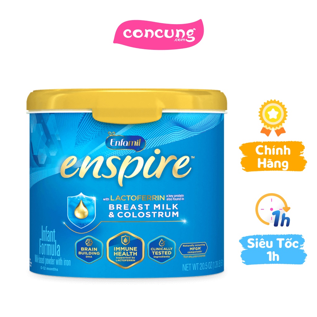 Sữa Enfamil Enspire Infant Formula, 0 - 12 tháng tuổi, 581g