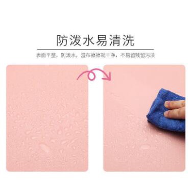 Tấm Lót Chuột Và Bàn Phím Máy Tính Bằng Da PVC Hai Mặt Màu Trơn Dành Cho Học Sinh / Văn Phòng