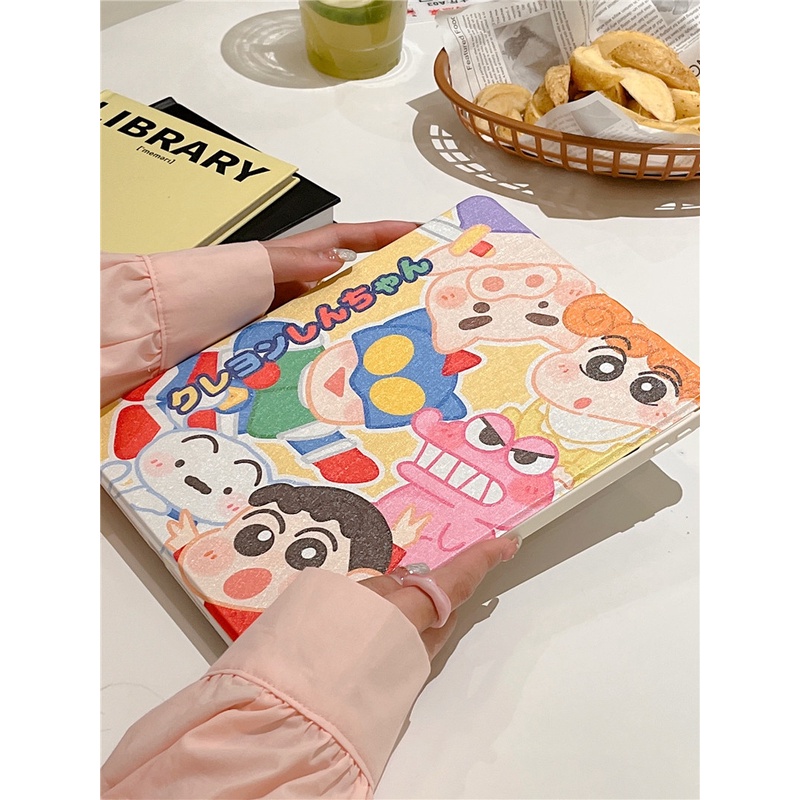 Bao Da Máy Tính Bảng In Hoạt Hình Shin chan Cho Ipad 10.2 / 12.9 Ipad 10Th Mini 6 Ipad Air 1 Air 4 / 5 Pro 11 / 10.5 Ipad 5Th Ốp