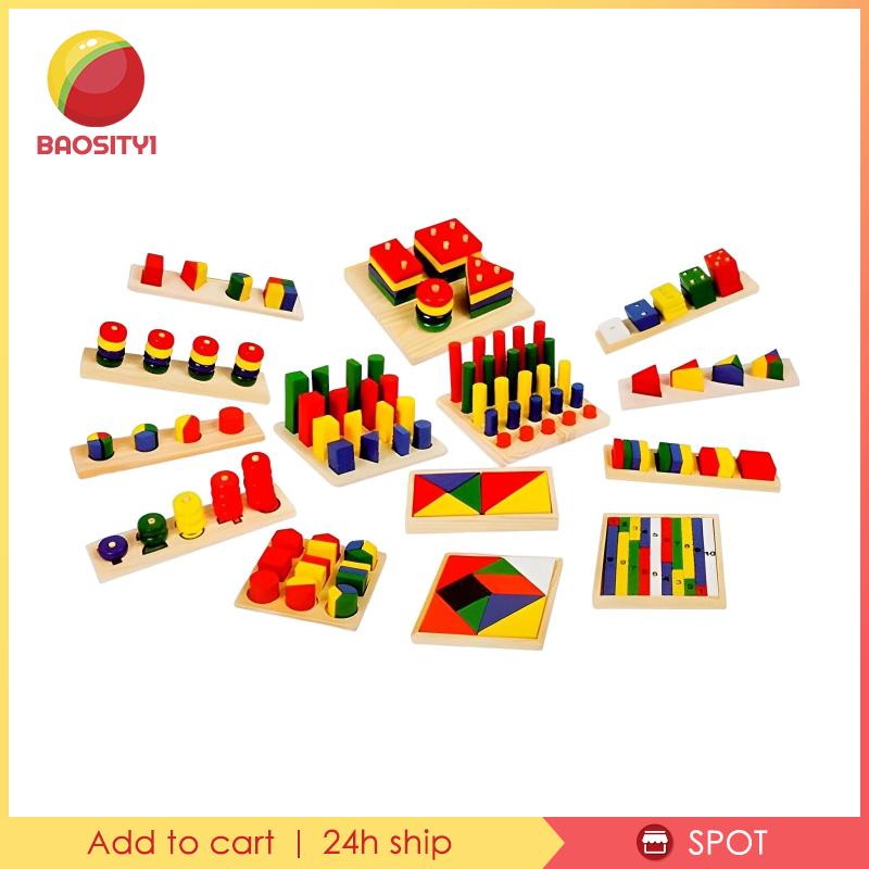 [Baosity1] Đồ Chơi Xếp Chồng &amp; Xếp Chồng Lên Nhau 14Kinds Quà Sinh Nhật Cho Bé 1 2 3 Tuổi