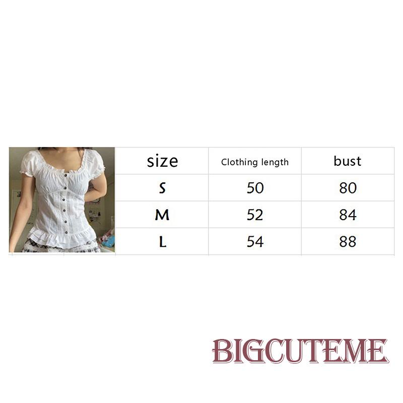 [] Áo Thun Ngắn Tay Cổ Chữ U Thắt Nơ Sau Lưng Phong Cách Ngọt Ngào Cho Nữ