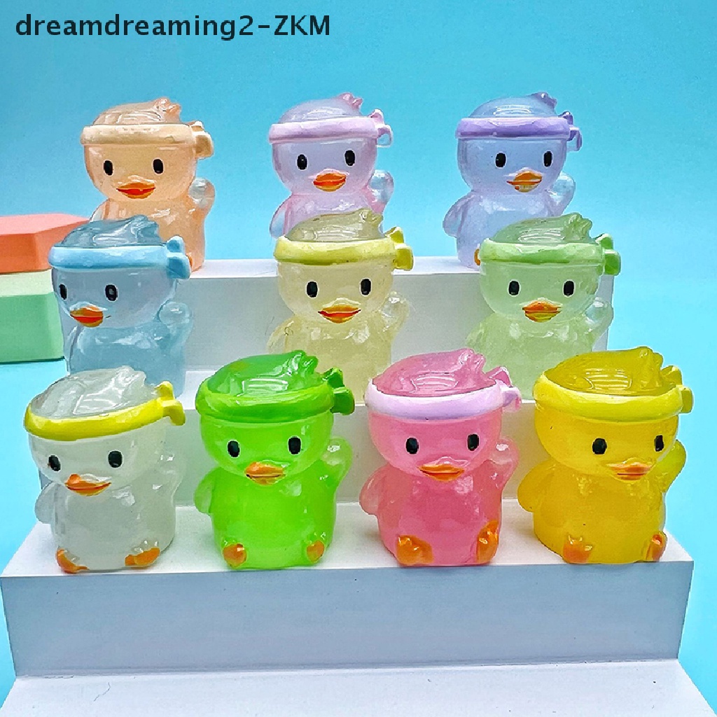 [Dreaming] Bộ 2 Tượng Vịt Hoạt Hình Dạ Quang Phát Sáng Trong Bóng Tối Dùng Trang Trí