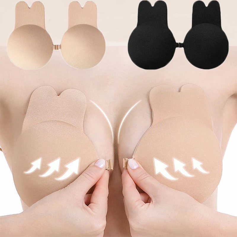 Miếng Dán Nâng Ngực Silicone Hình Tai Thỏ Cho Nữ