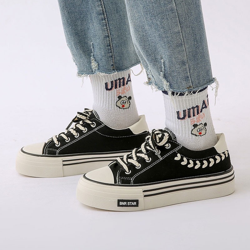 One more shoes⭐Giày Thể Thao canvas Đế Dày Thoáng Khí Thời Trang Cho Nữ