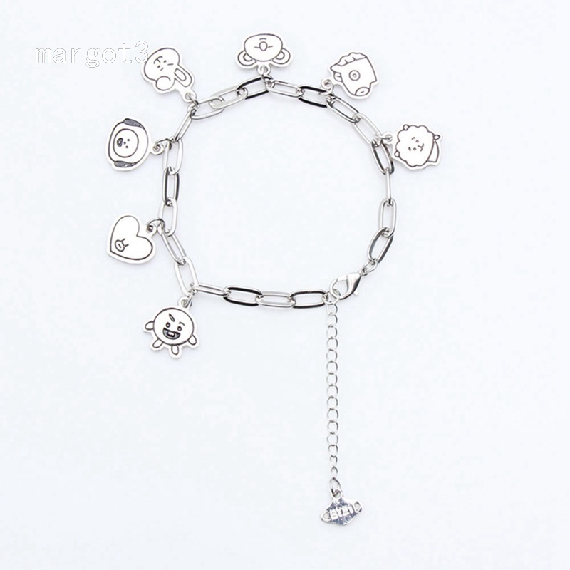 Vòng Tay Bạc Kpop BTS bt21 Màu Sắc Cho Nam Và Nữ