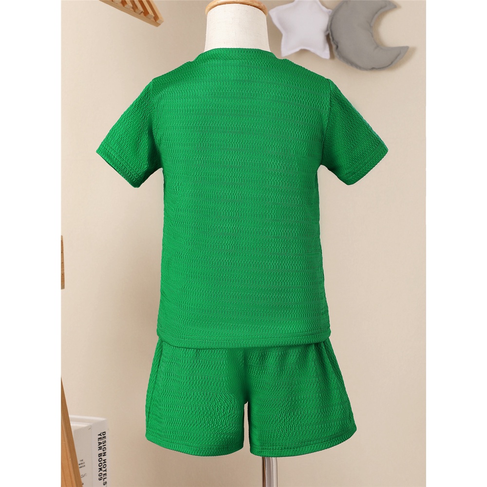 Set Đồ Mùa Hè 2 Món Gồm Áo Tay Cộc + Quần Ngắn Cho Bé Trai 3-7 Tuổi
