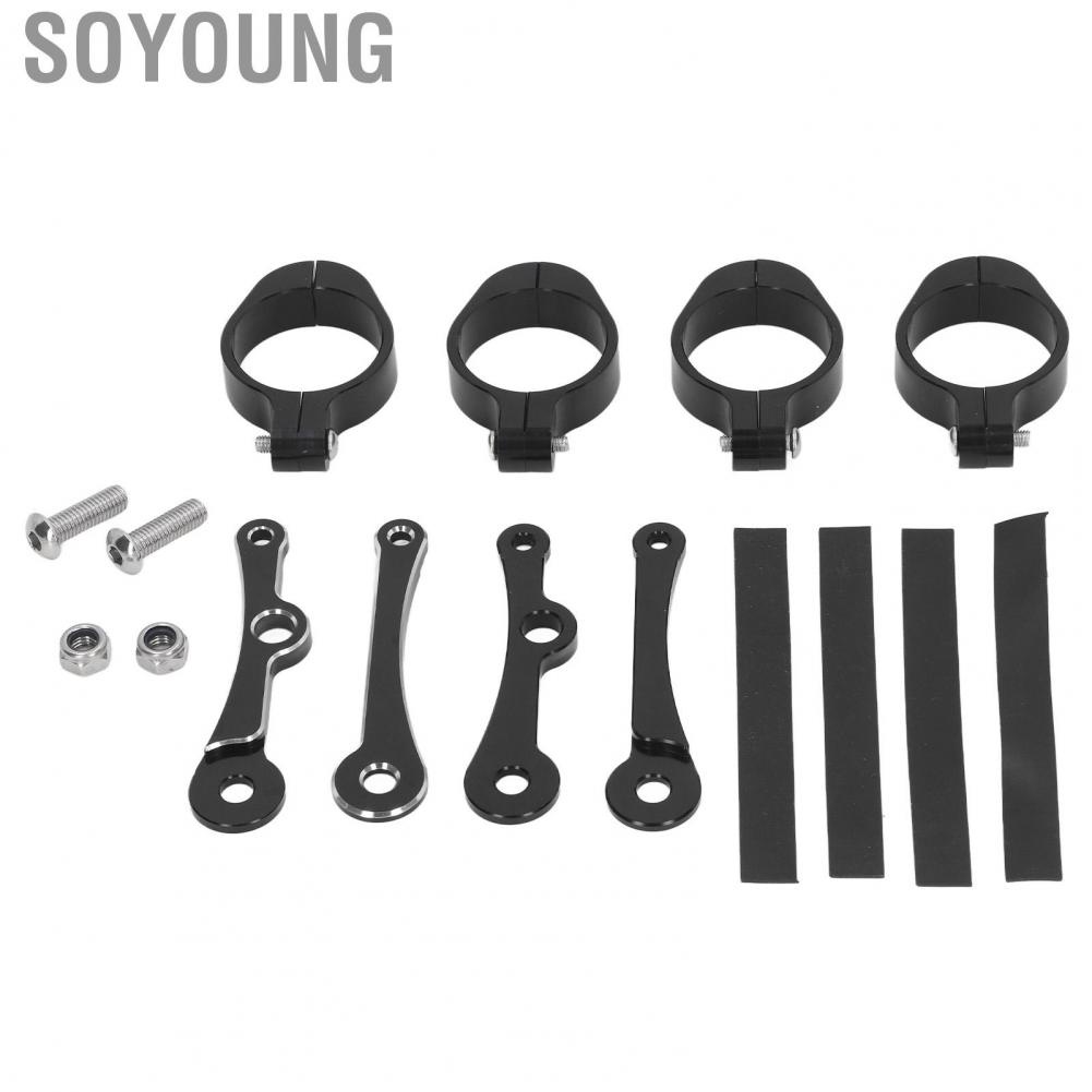 Soyoung Fork Headlight Clamp  Enhance Appearance Durable Mount Bracket Easy To Install Stable Aluminium for Motorcycle