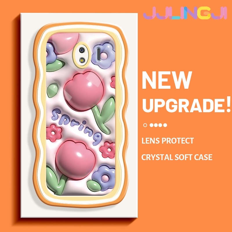 Ốp Điện Thoại Mềm Trong Suốt Viền Gợn Sóng Nhiều Màu 3D Cho Samsung galaxy J2 Pro 2018 J2 Prime