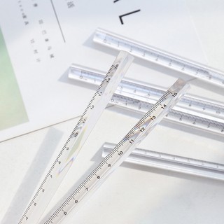15 / 20cm Student Drawing Straightedge Exam Office Ruler Plastic Student Measuring Tools Simple Transparent Trigonometric Ruler