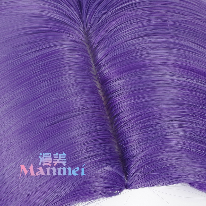 Manmei BLUE LOCK Reo Mikage Cosplay Wig 30cm Short and Updos Purple Heat Resistant Wigs Cosplay Hair