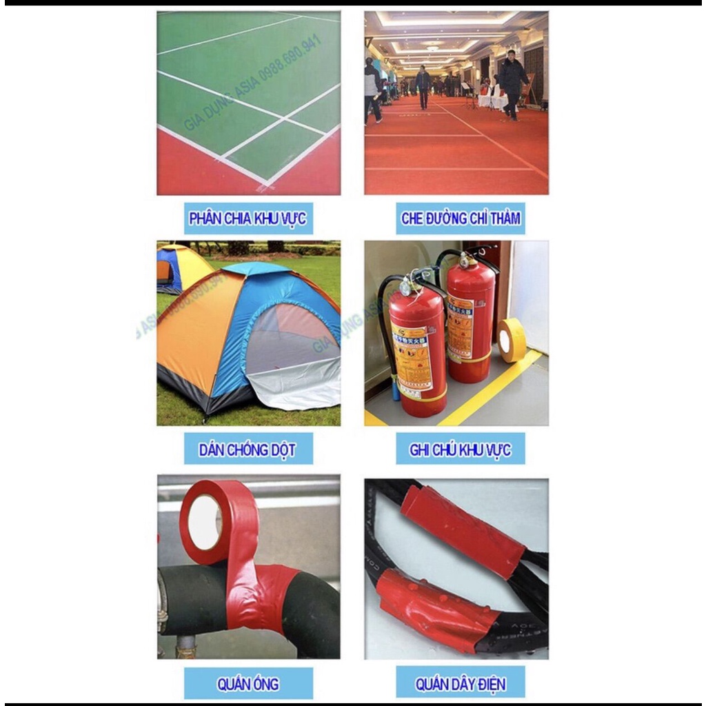 [sale50%] [BĂNG KEO VẢI]băng dính vải đủ các màu đủ kích thước 5cm x 2cm x 10m