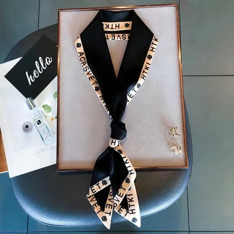 Khăn Quàng Cổ Và Túi Xách Bằng Lụa Phong Cách Hàn Quốc Cổ Điển Thời Trang Xuân Hè Mới Cho Nữ