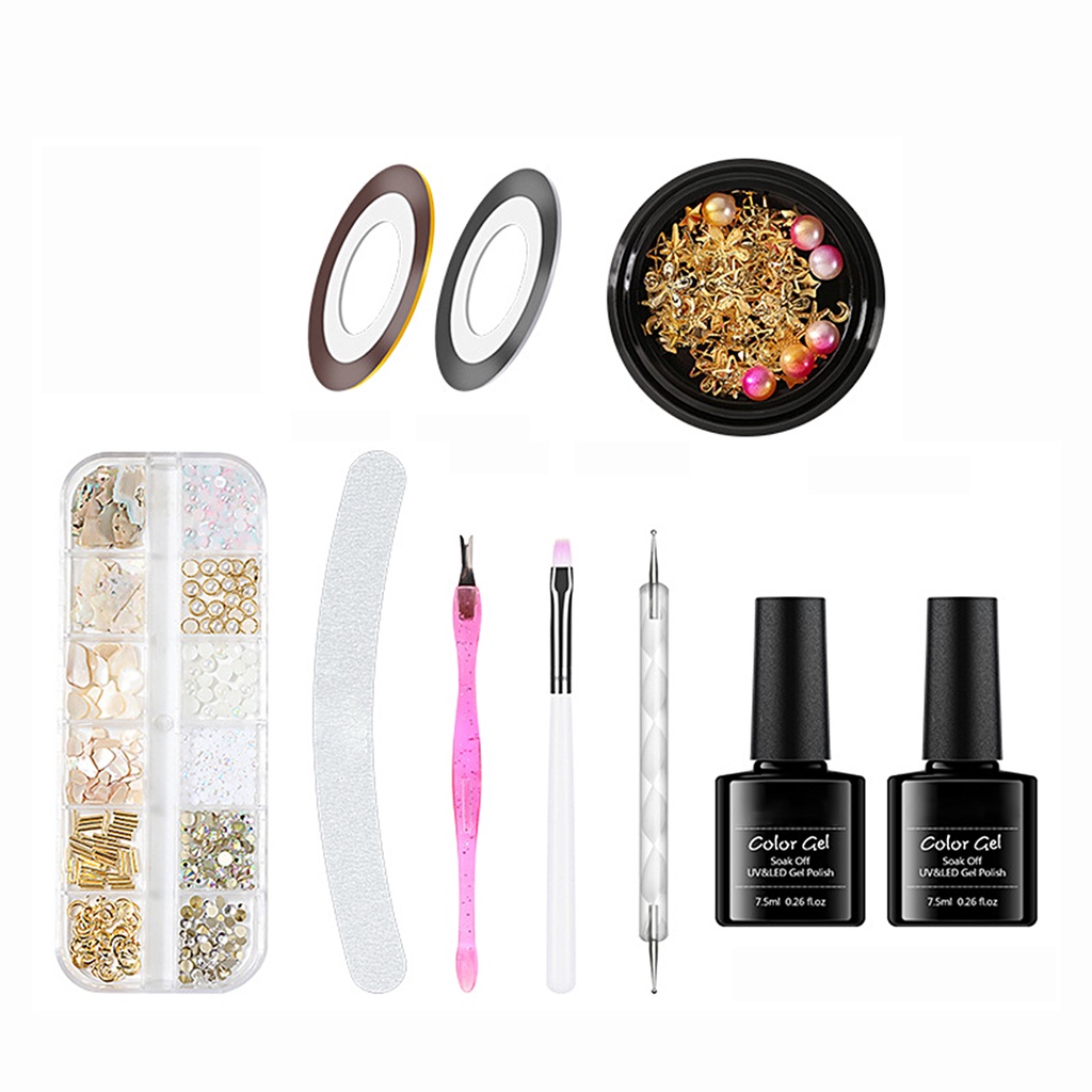 Bộ Bút Gel Vẽ Móng Bằng Nhựa Nhiều Chức Năng Nhiều Màu Sắc