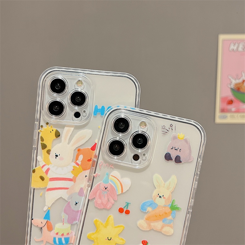 Ốp Điện Thoại TPU Dẻo Họa Tiết Hoạt Hình Gấu Trúc Dễ Thương Chống Rơi Cho iphone 13 14 12 11 pro max