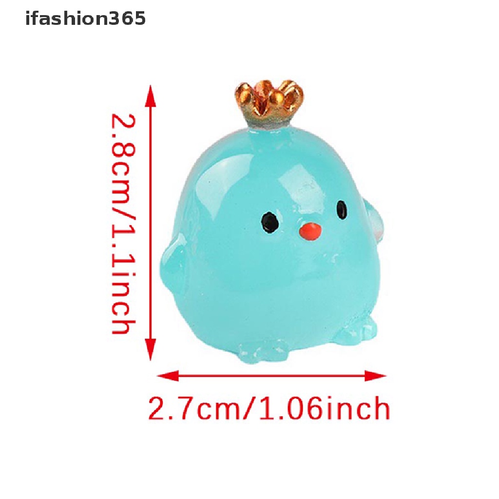 [ifashion365] Đèn Ngủ Lập Thể Thủ Công Hình Gà Đội Vương Miện Trang Trí Ban Đêm Bằng Nhựa resin micro-view diy