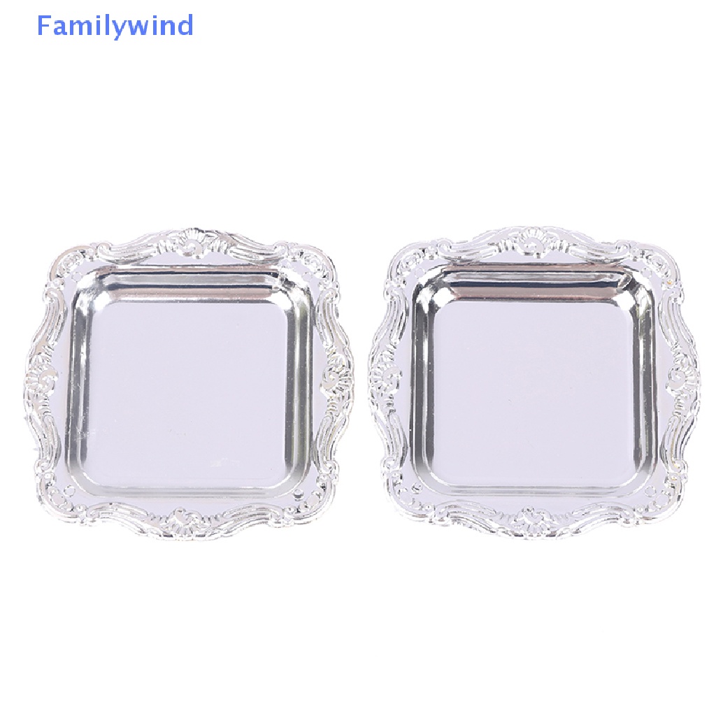 Set 2 Khay Trà Mini Bằng Nhựa Trang Trí Nhà Búp Bê