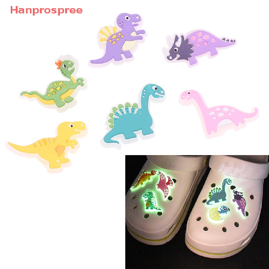 1 Khóa Dây Giày Hình Khủng Long Dạ Quang Dễ Thương