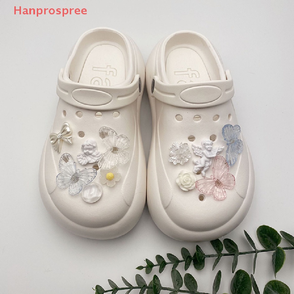 Hanprospree &gt; Phụ Kiện Khóa Giày Có Thể Tháo Rời Hình Thiên Thần Màu Tối Diy
