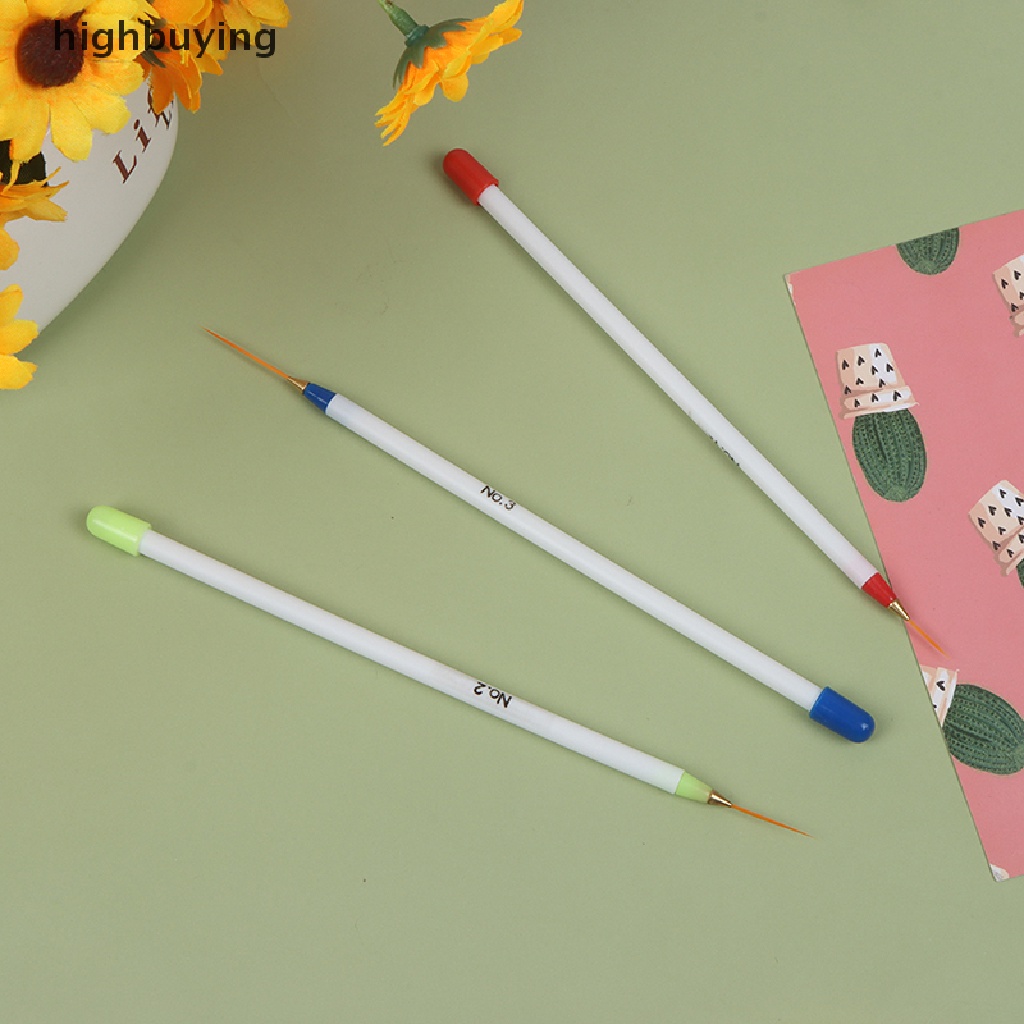 Set 3 Cọ Vẽ Trang Trí Móng Nghệ Thuật Đầu Mềm Siêu Mỏng Tiện Dụng