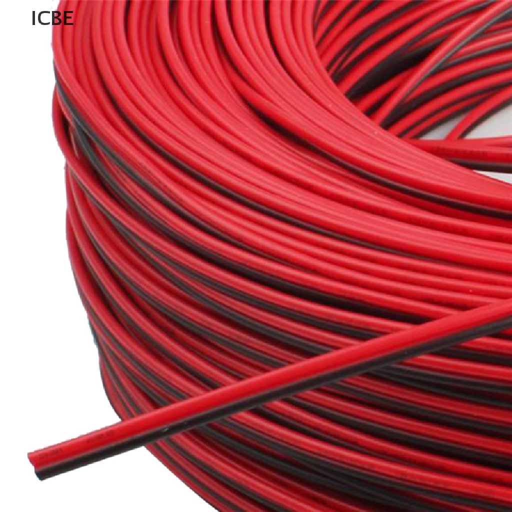 Dây Cáp Nối Đỏ / Đen IC 2Pin 10m Cho Đèn Led Xe Hơi Xe Máy 2