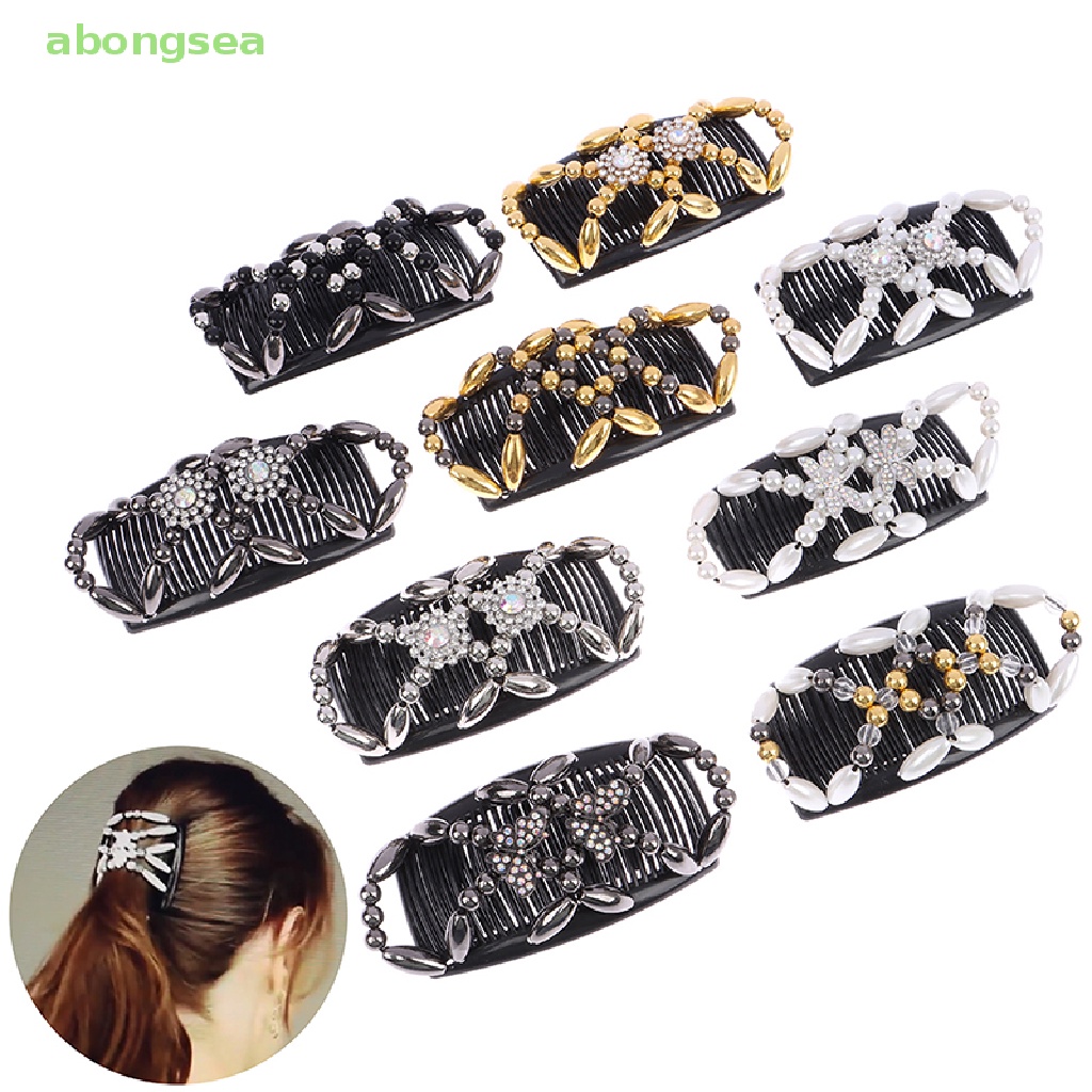 Kẹp Tóc Đính Đá Lấp Lánh Thời Trang Cho Nữ DIY