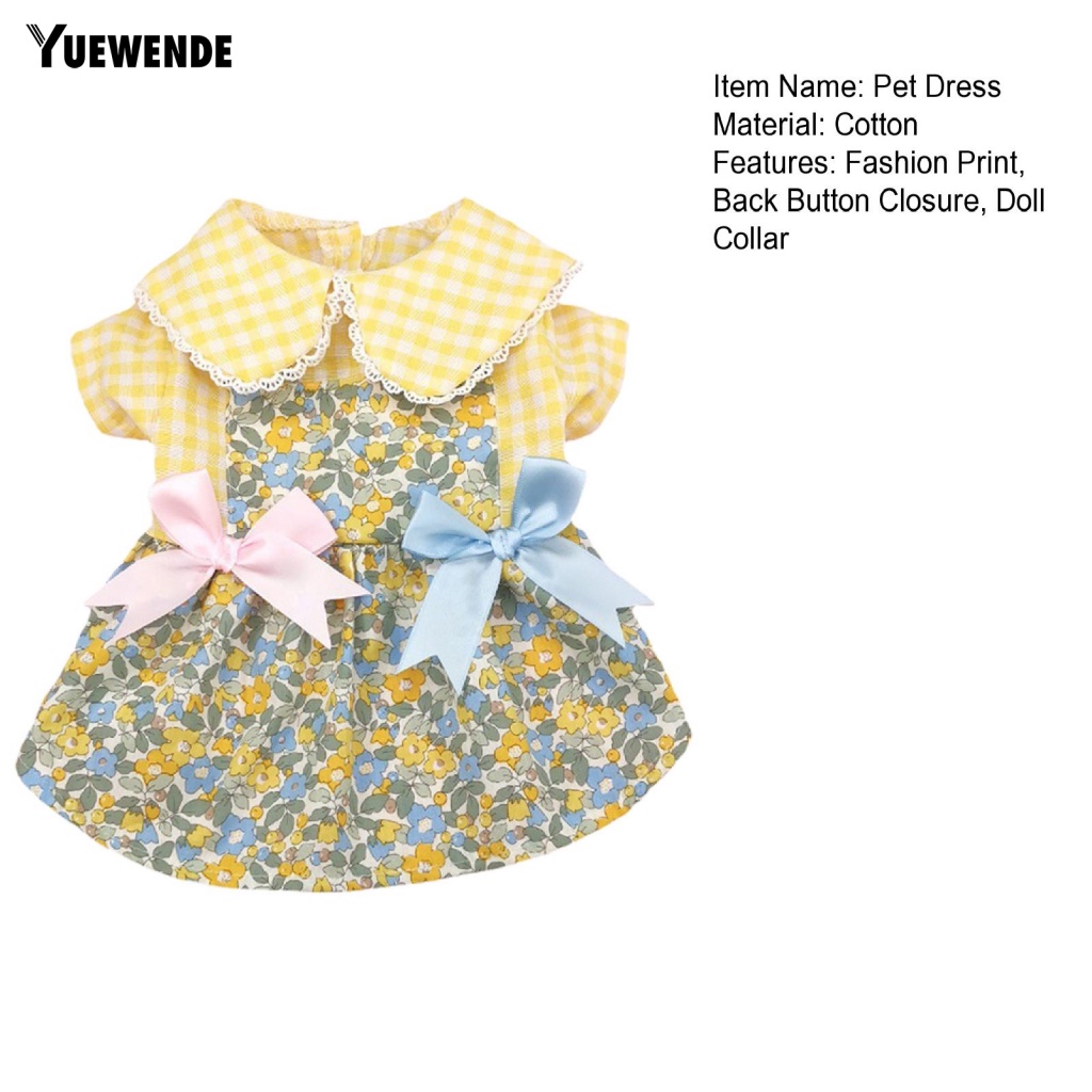 Yue.z Đầm Họa Tiết Kẻ Sọc Mềm Mại Dành Cho Thú Cưng