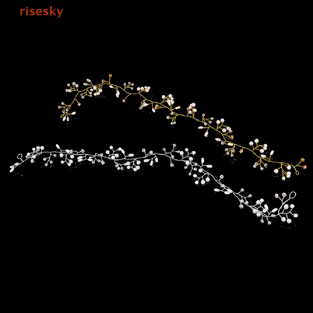 Băng Đô Đính Ngọc Trai Giả 50cm Cho Cô Dâu