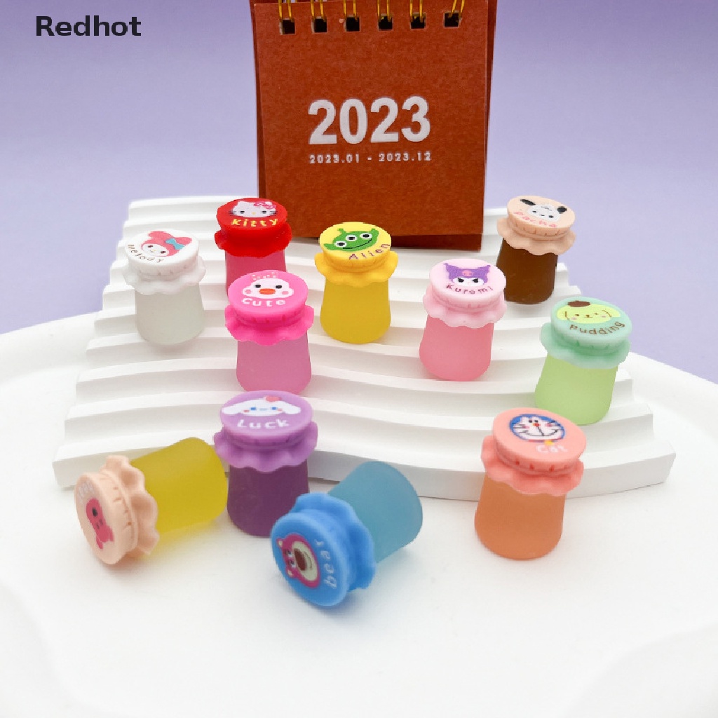 < Redhot > Bộ 2 Đồ trang trí Búp Bê Resin Mini Dạ Quang Trang Trí Bảng Điều Khiển Xe Hơi