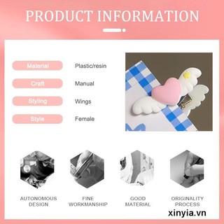 🌺Kẹp Tóc Đôi Cánh Trái Tim Siêu Dễ Thương