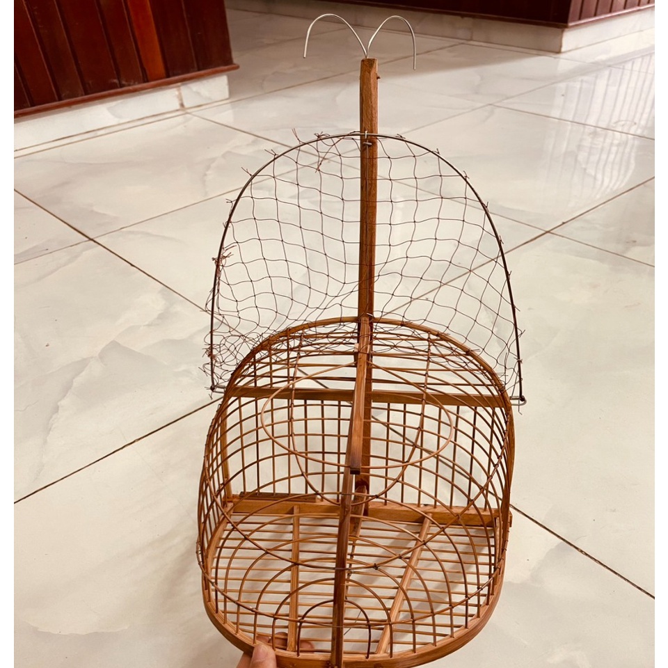 Lồng bẫy chim Chào mào, chim chích chòe, chim hoạ mi siêu nhạy. Tre già đã qua xử lý độ bền cao. Lẫy sập kẽm cực nhạy