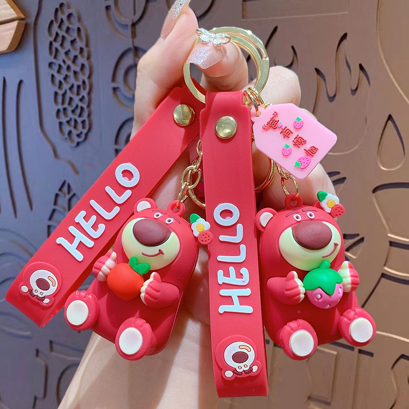 Búp Bê Hoạt Hình Trái Cây / Gấu Dâu Tây / Móc Khóa Điện Thoại / Móc Khóa Xe Máy / Túi Xách / Móc Khóa Cho Cặp Đôi