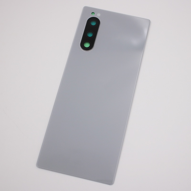 Nắp Đậy Pin Mặt Sau Bằng Kính Mới Cho Sony Xperia 5 J8210 J8270 J9210 &amp; Logo Trang Trí Xinh Xắn Chất Lượng