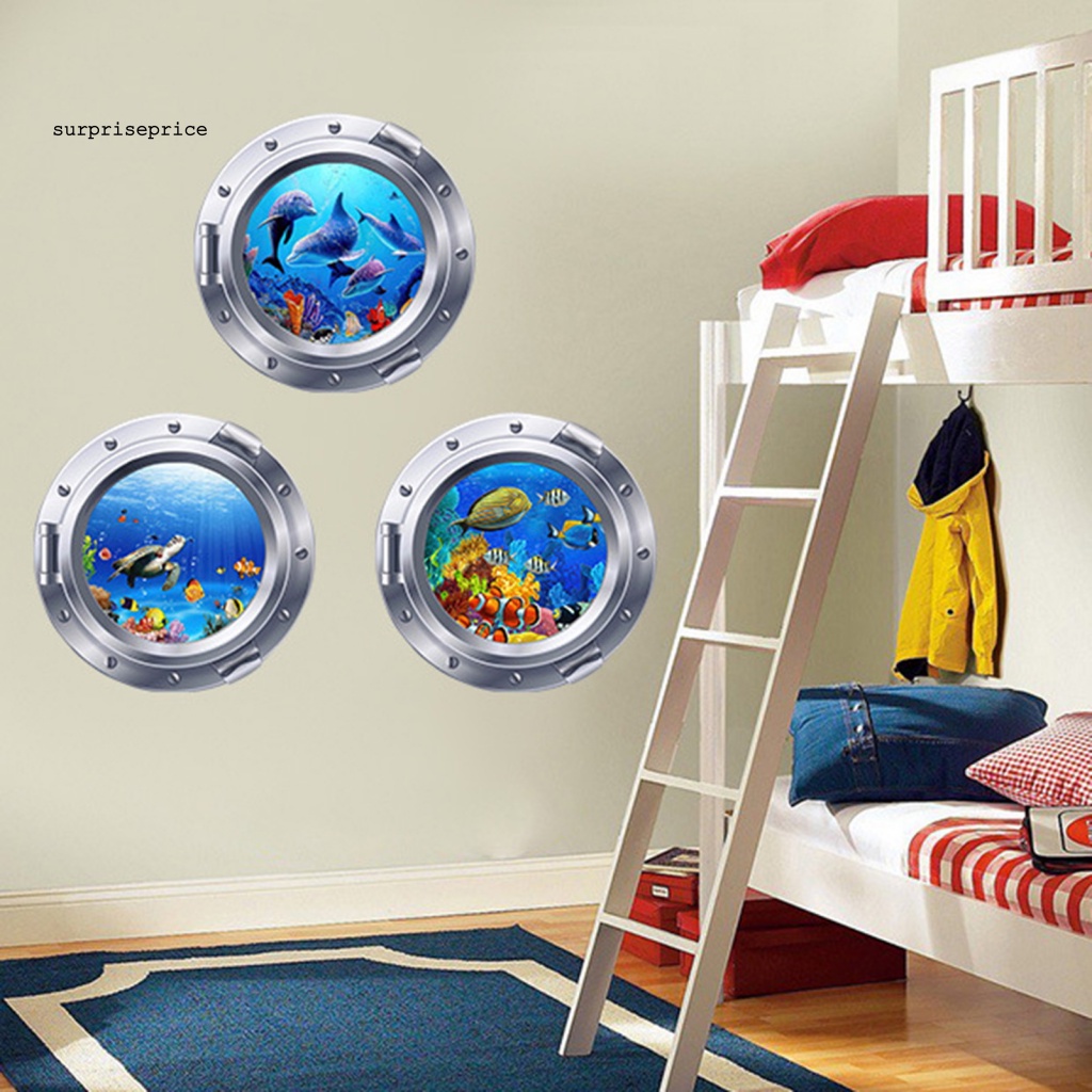 Sticker Dán Tường Chống Thấm Nước Họa Tiết Động Vật 3D Dùng Trang Trí Nhà